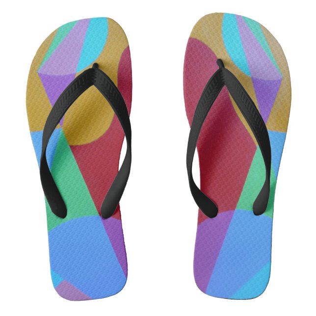 Chanclas Red & Blue Abstract Flip Flops (Plantilla)