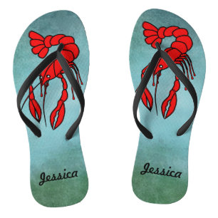 Chanclas Red Crawfish personalizado