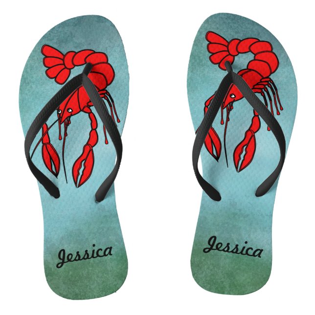 Chanclas Red Crawfish personalizado (Plantilla)