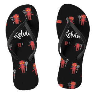 Chanclas Red devil halloween pattern