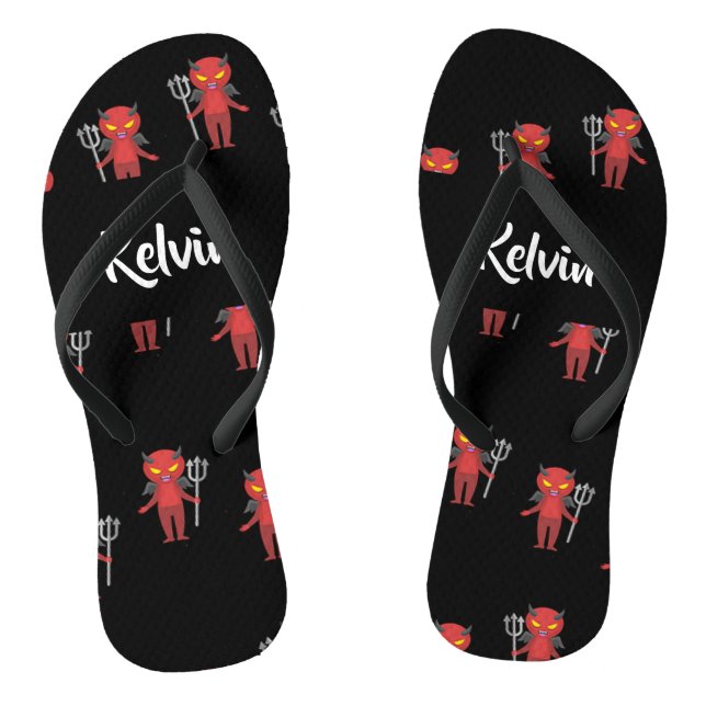 Chanclas Red devil halloween pattern (Plantilla)