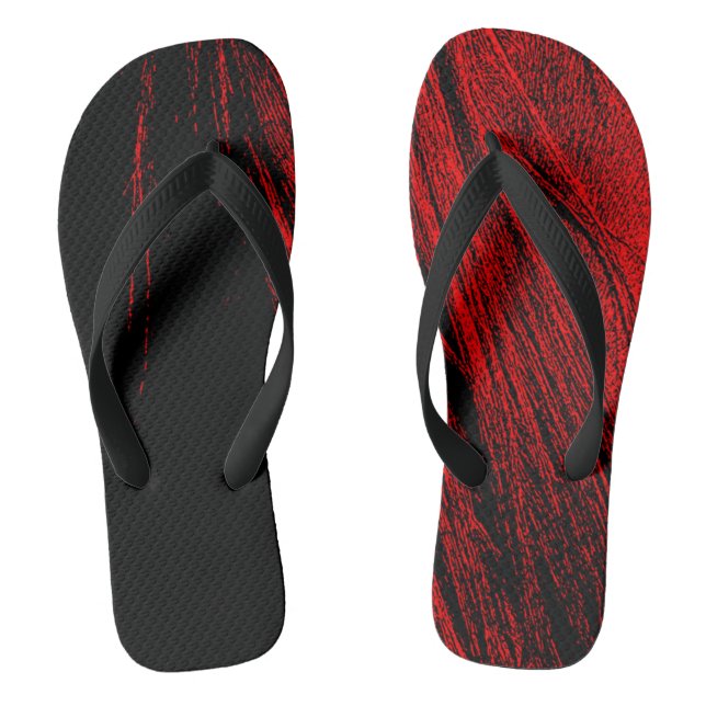 Chanclas Red Horse Mane Resumen Pair Flip Flops (Plantilla)