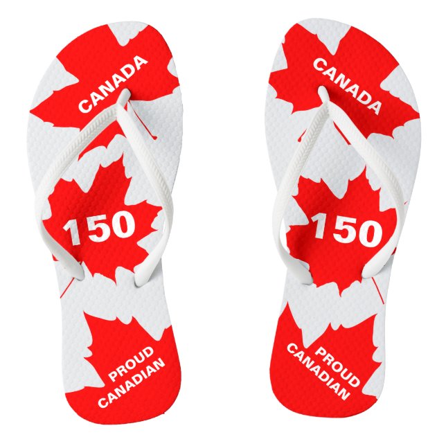 Chanclas Red Maple Leaf Orgulloso personalizable gracioso c (Plantilla)
