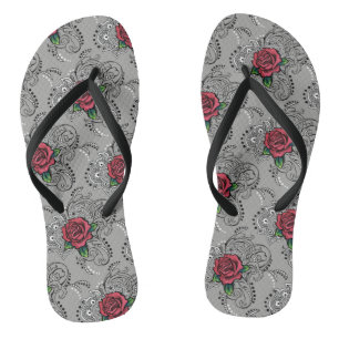 Chanclas Red Rose Paisley
