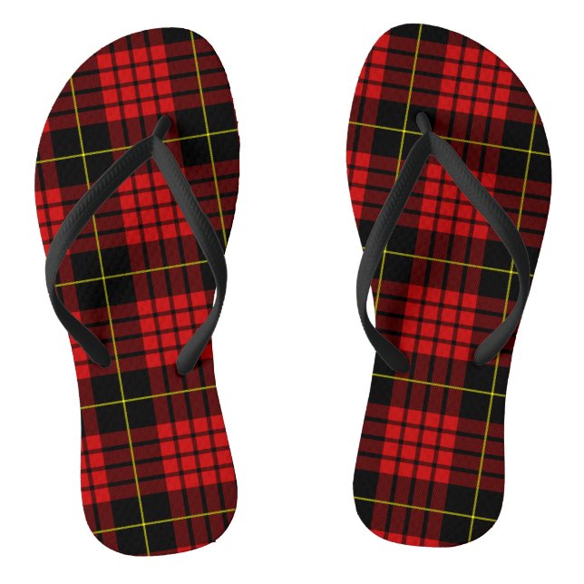 Chanclas Red Tartan Flip Flops (Plantilla)