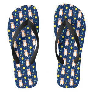 Chanclas Regalo de gato Gráfico del patrón de gato espaci