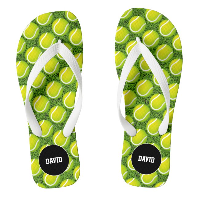 Chanclas Regalo deportivo del patrón de tenis verde Guay (Plantilla)