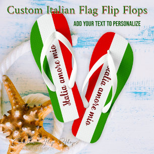 Chanclas Regalo italiano para los amantes de Italia, bander