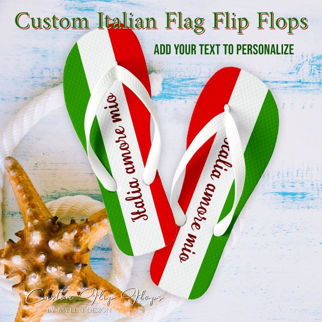 Chanclas Regalo italiano para los amantes de Italia, bander (Subido por el creador)