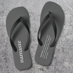 Chanclas Regalo moderno Namaste para profesor de yoga negro