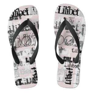 Chanclas Regalos con nombre de Lilibet - Chic urbano rosa p