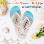 Chanclas Regalos de ducha de novias en la playa del Océano<br><div class="desc">🌊 Para la novia moderna, no hay nada mejor que una inolvidable ducha tropical de novias con regalos personalizados y personalizados. Desde el océano turquesa brillante hasta la cálida arena bajo tus pies, es el escenario perfecto para un día lleno de actividades divertidas, momentos significativos y recuerdos que durarán toda...</div>