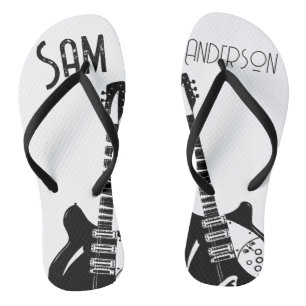 Chanclas Regalos de época personalizados para guitarrista,