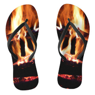 Chanclas Registros en la fotografía de fuego cálido de la c