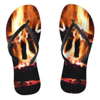 Chanclas Registros en la fotografía de fuego cálido de la c