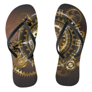 Chanclas Reloj de vapor con engranajes antiguos