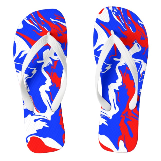 Chanclas Remolinos de Rojo, Blanco y Azul (Plantilla)