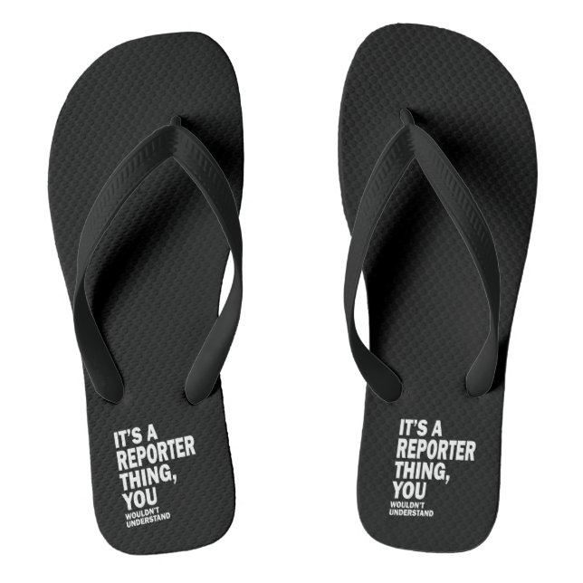 Chanclas Reportero Job Title Tee Gift Mens Mujeres (Plantilla)