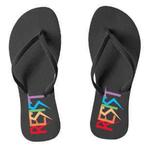 Chanclas Resistir en los colores del arcoiris voltear fracc