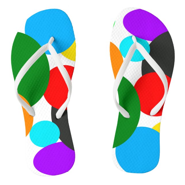 Chanclas Resumen Arte Turquesa Azul Azul Verde Blanco (Plantilla)