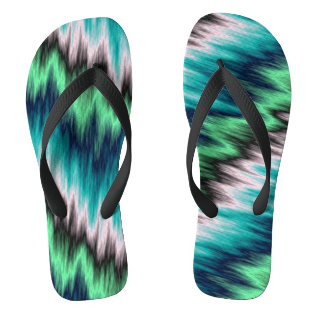 Chanclas Resumen azul turquesa verde y negro (Plantilla)