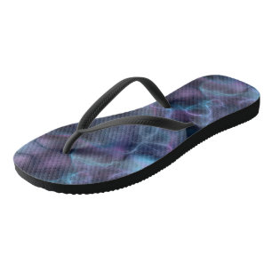 Chanclas Resumen azul y púrpura