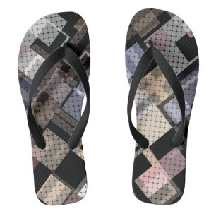 Chanclas Resumen, beige, negro, dorado