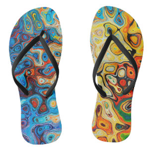 Chanclas Resumen colorido de arte moderno