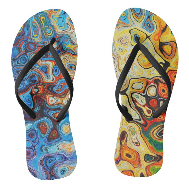 Chanclas Resumen colorido de arte moderno (Plantilla)