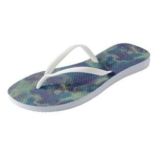 Chanclas Resumen de canica azul