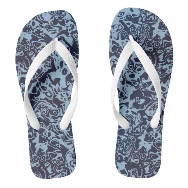 Chanclas Resumen de canica azul (Plantilla)