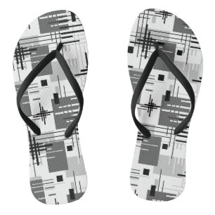 Chanclas Resumen de formas geométricas modernas rayadas de 