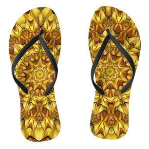 Chanclas Resumen de la época de Mandala dorada Diseño-63495