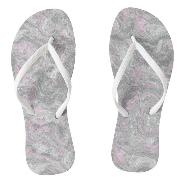Chanclas resumen de la marble rosa y gris (Plantilla)