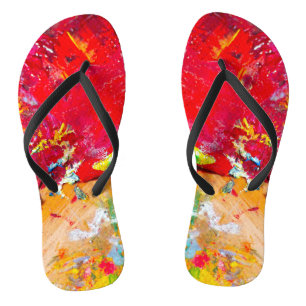 Chanclas Resumen De La Paleta De Artistas Coloridos