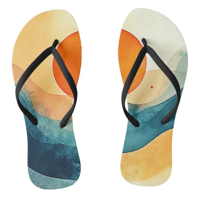 Chanclas Resumen de las olas de sol (Plantilla)
