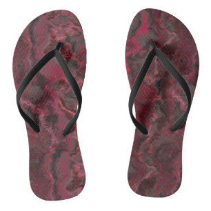 Chanclas Resumen de mármol rojo