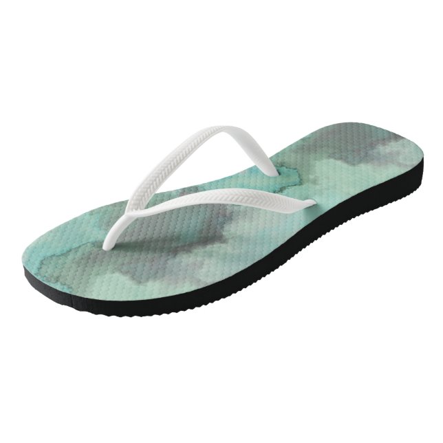 Chanclas Resumen de mármol turquesa (Angular)