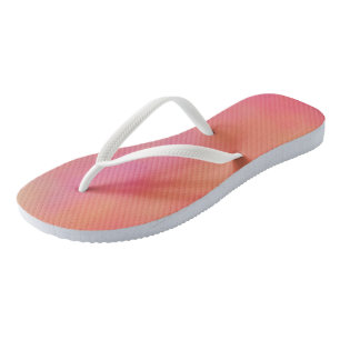 Chanclas Resumen de nube marrled rosa y Naranja