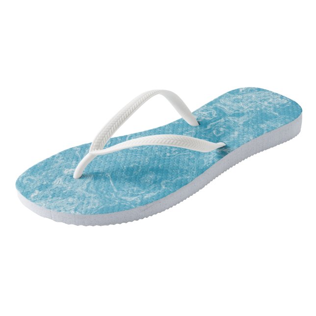Chanclas Resumen de Swirl Blue and White Marble (Angular)