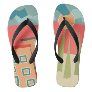 Chanclas Resumen del arte minimalista moderno geométrico de