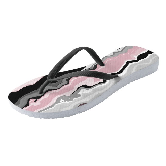 Chanclas resumen en blanco y negro rosa (Angular)