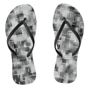 Chanclas Resumen Gris blanco negro