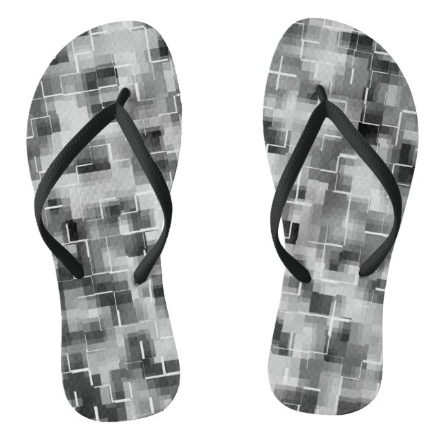 Chanclas Resumen Gris blanco negro (Plantilla)