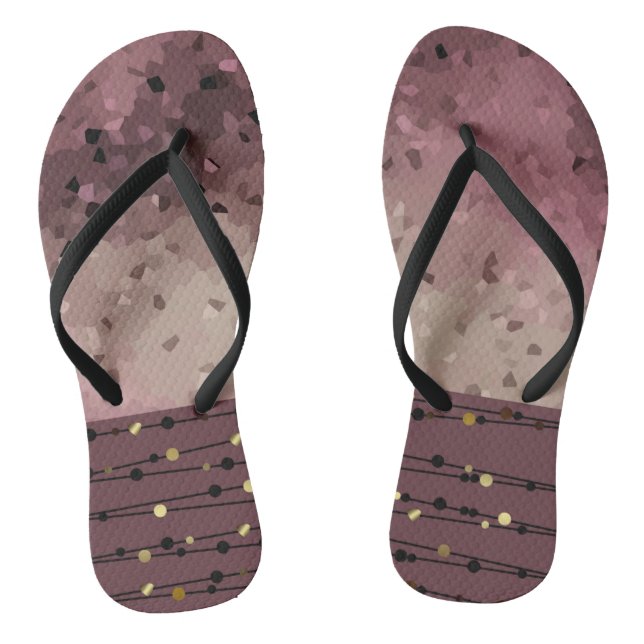 Chanclas Resumen, marrón, rosa, marrón rosa (Plantilla)