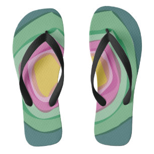 Chanclas Resumen moderno Rosa verde