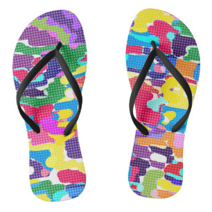 Chanclas Resumen multicolor brillante
