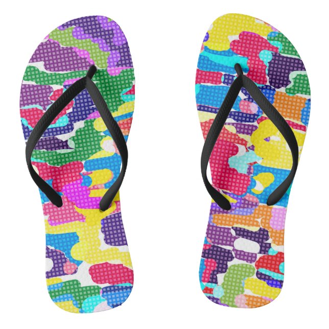 Chanclas Resumen multicolor brillante (Plantilla)