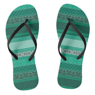 Chanclas Resumen parche retro geométrico ornamental moderno