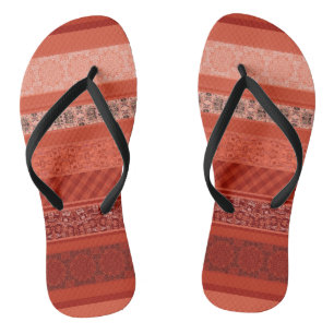 Chanclas Resumen parche retro geométrico ornamental moderno